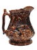 A CERAMIC ROCKINGHAM HUNT SCENE PITCHER 19TH C