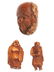 A SET OF THREE JAPANESE CARVED HORN NETSUKE