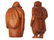 A SET OF THREE JAPANESE CARVED HORN NETSUKE - 5