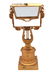 AN ANTIQUE FRENCH GILDED BRONZE MIRROR - 3