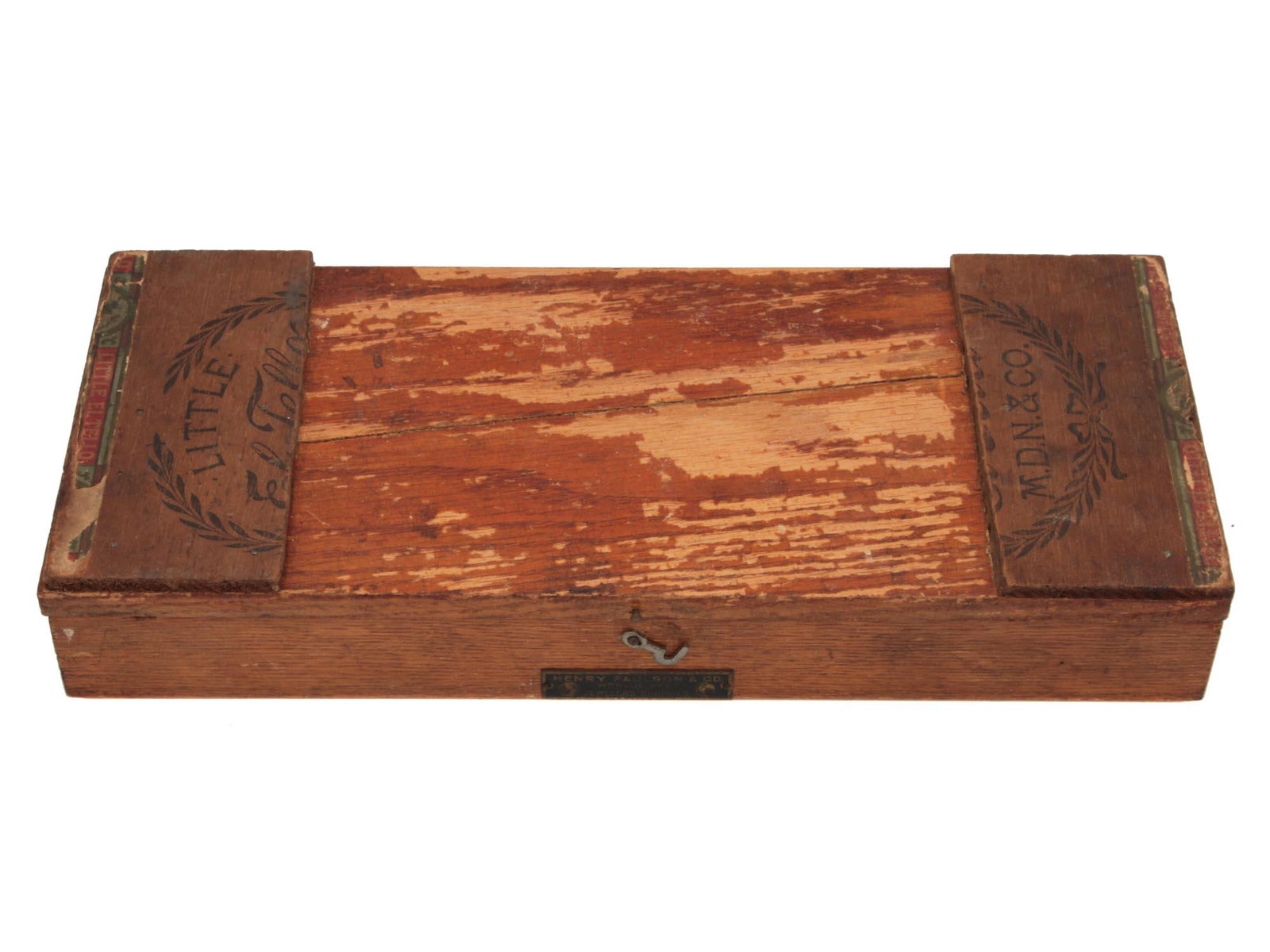 A SET OF VINTAGE GLASSES FOR WRIST WATCHES: A rare vintage set of glasses for wrist watches. Comes in a wooden box. Made by Henry Paulson and Company World's Best Jewelers Supplies. Circa early 20th century. Dimensions: Box size 12 1/4 x 5 1/4 