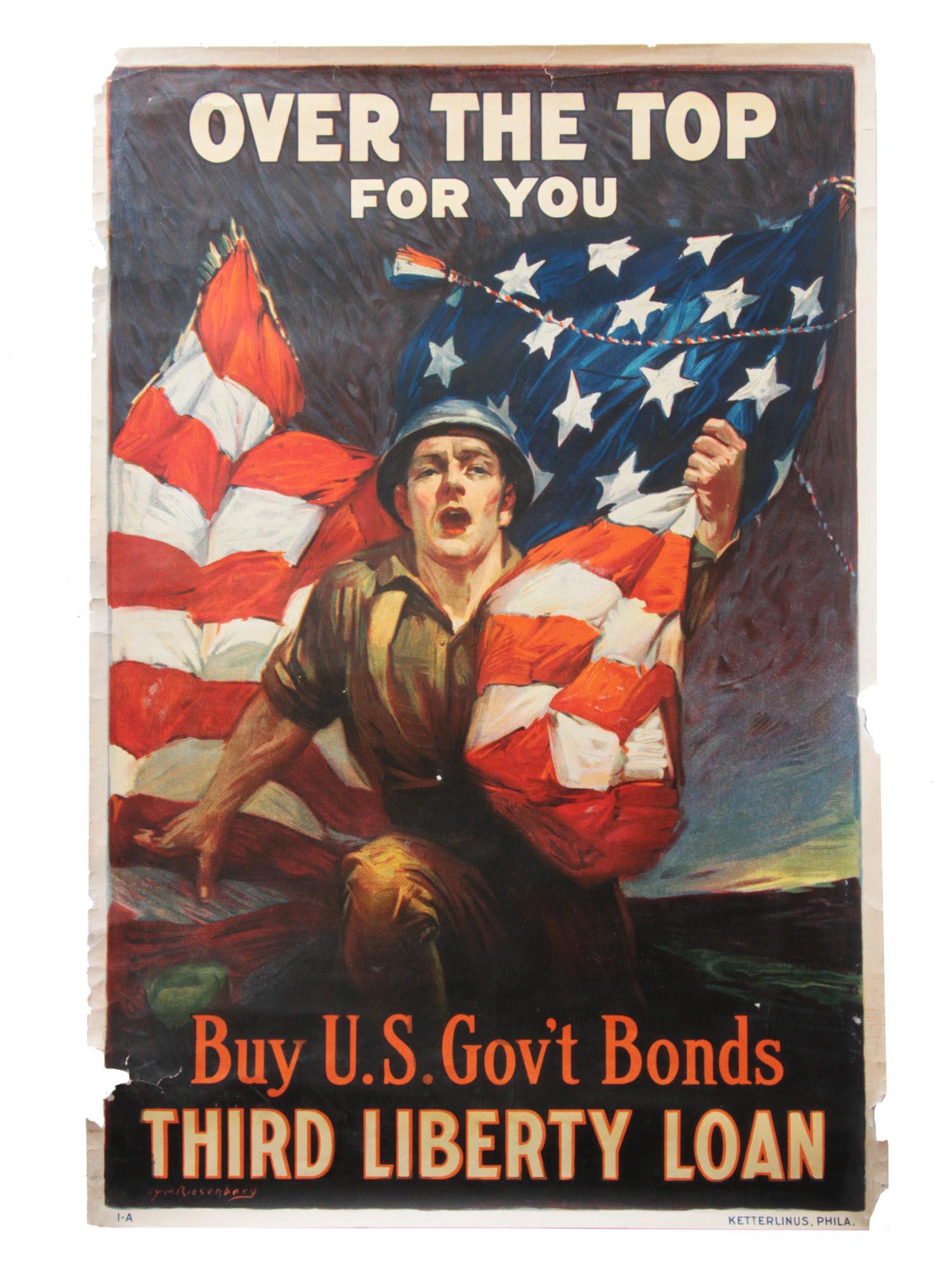 AN AMERICAN WWI PROPAGANDA POSTER - Jan 02, 2021 | Antique Arena Inc. in NY