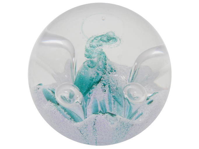 A Vintage Caithness Glass Paperweight Moonflower