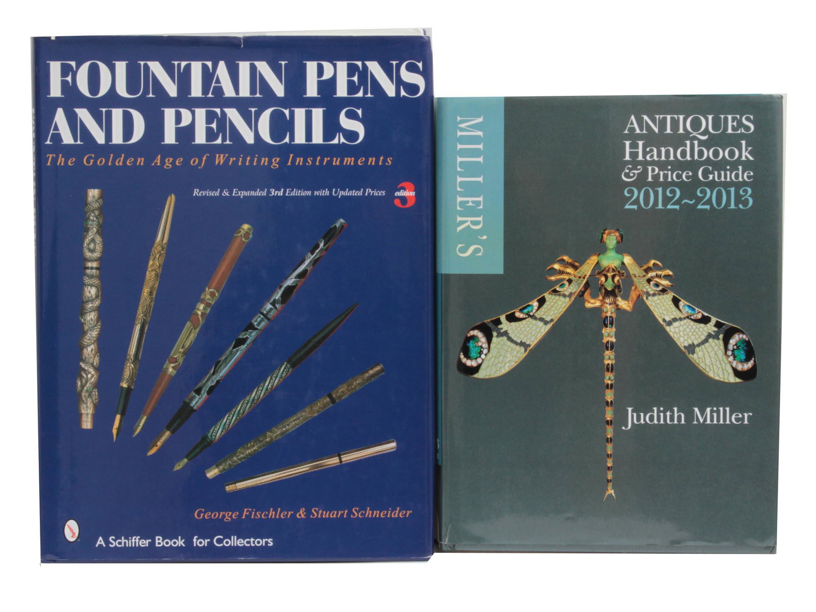 TWO ILLUSTRATED ALBUMS FOR ART COLLECTORS: The lot includes: 1. Fountain Pens and Pencils: The Golden Age of Writing Instruments (Schiffer Book for Collectors) / by George Fischler and Stuart Schneider / Schiffer Publishing; 3rd revised, add. 