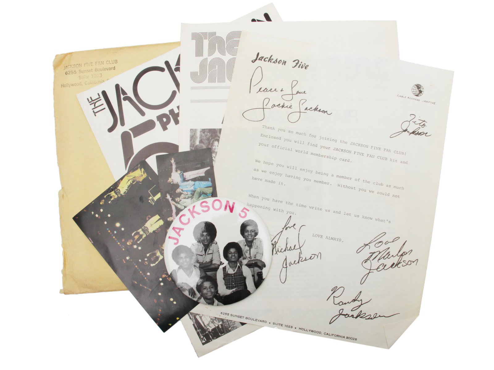 A VINTAGE THE JACKSON 5 FAN CLUB SET 7 PIECES (1 of 11)