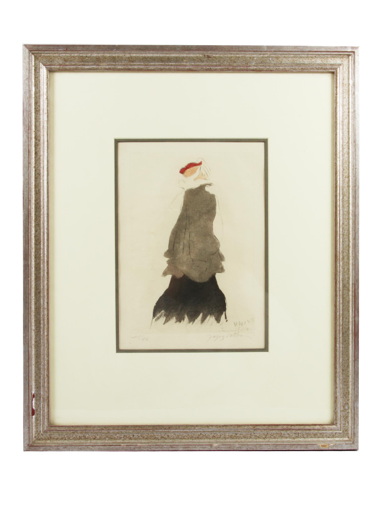 A FRENCH COLOR ETCHING AQUATINT BY JAQUES VILLON (1 of 7)