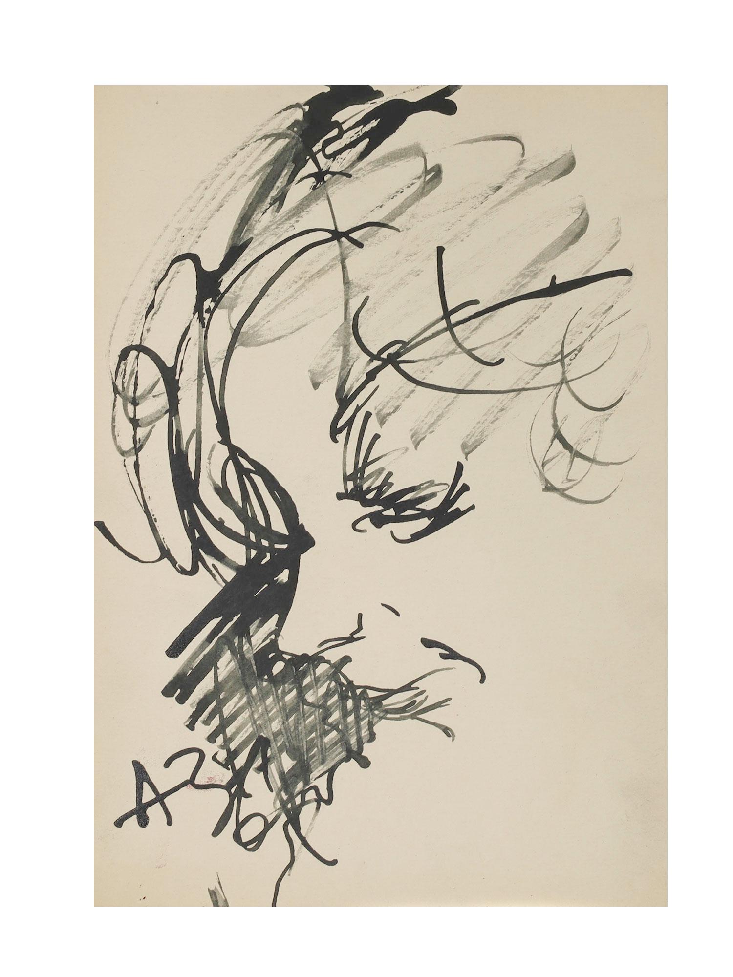 A RUSSIAN CHARCOAL PAINTING BY ANATOLY ZVEREV (1 of 1)