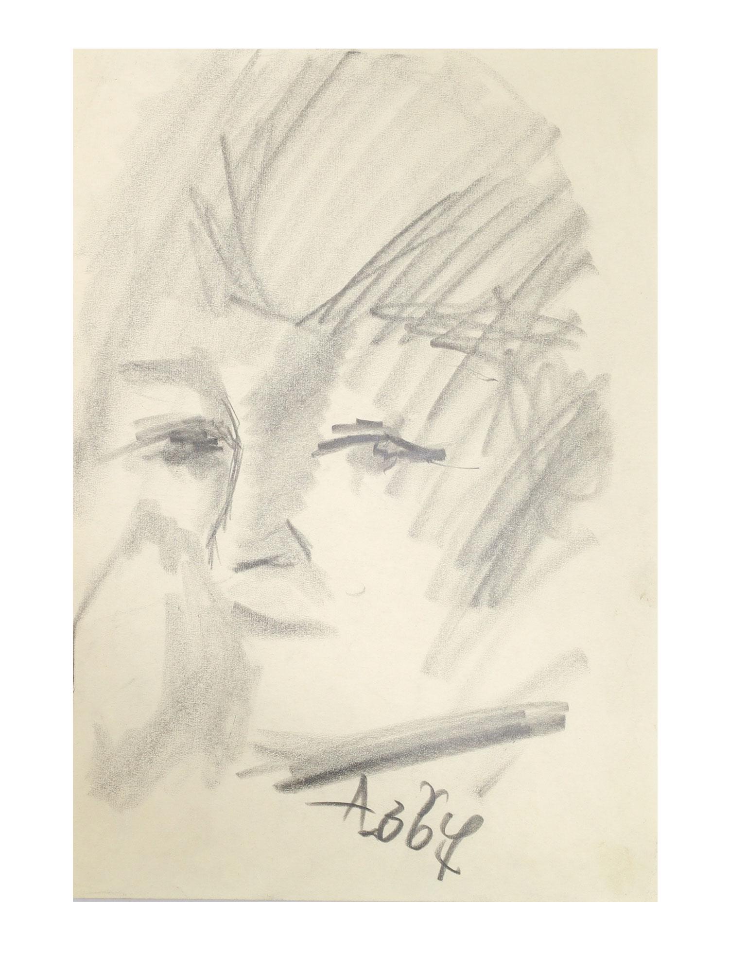 A RUSSIAN CHARCOAL PAINTING BY ANATOLY ZVEREV (1 of 1)