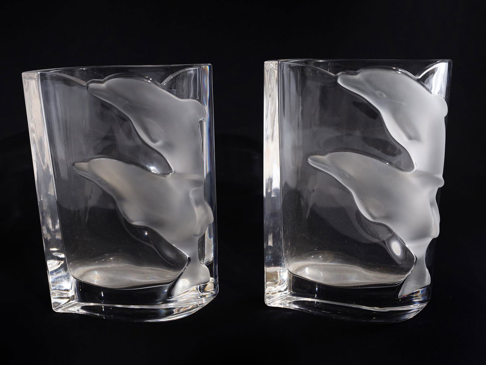 A PAIR OF VINTAGE GERMAN NACHTMANN CRYSTAL VASES (1 of 3)