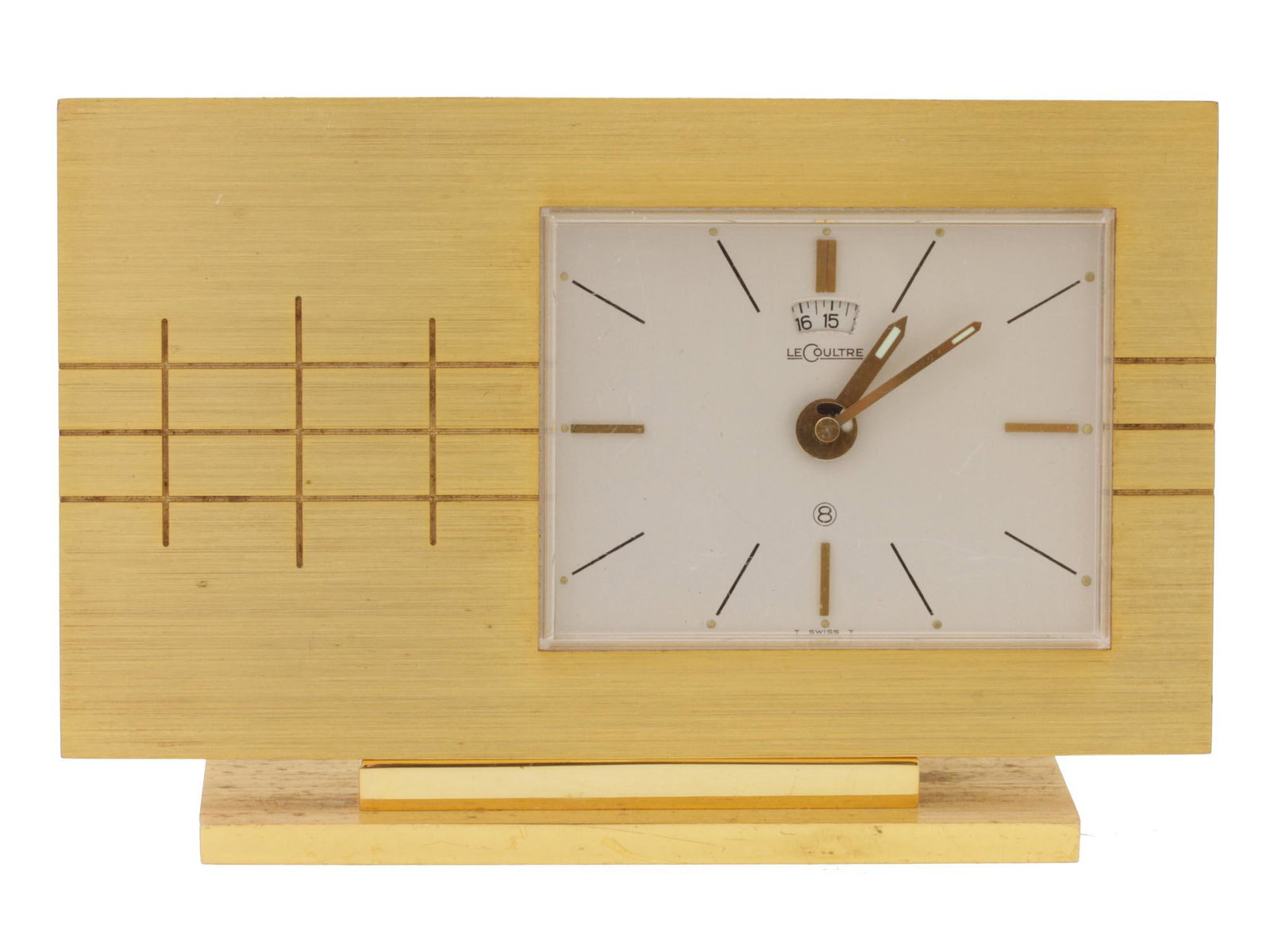 A VINTAGE SWISS ART DECO LE COULTRE DESK CLOCK (1 of 5)