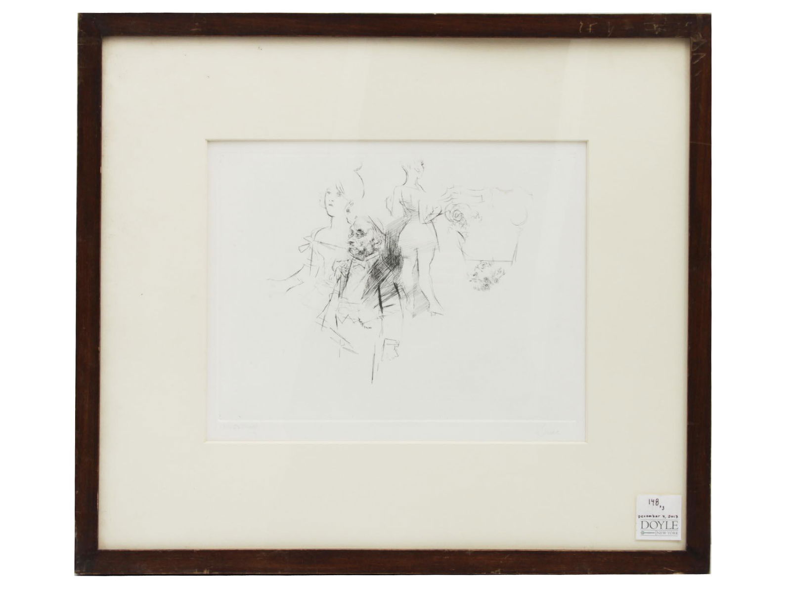 A JACK LEVINE LIMITED EDITION SIGNED ETCHING: Jack Levine (American, 1915 - 2010), The Great Society etching, 1968. Lower left, on the margins, inscribed: Artist's Proof in pencil. Signed, titled, and dated on the back. Provenance: Doyle New York