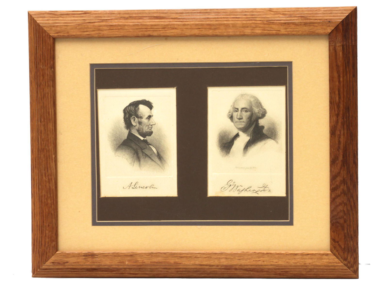 AN AMERICAN ETCHINGS PAPER LINCOLN AND WASHINGTON (1 of 4)