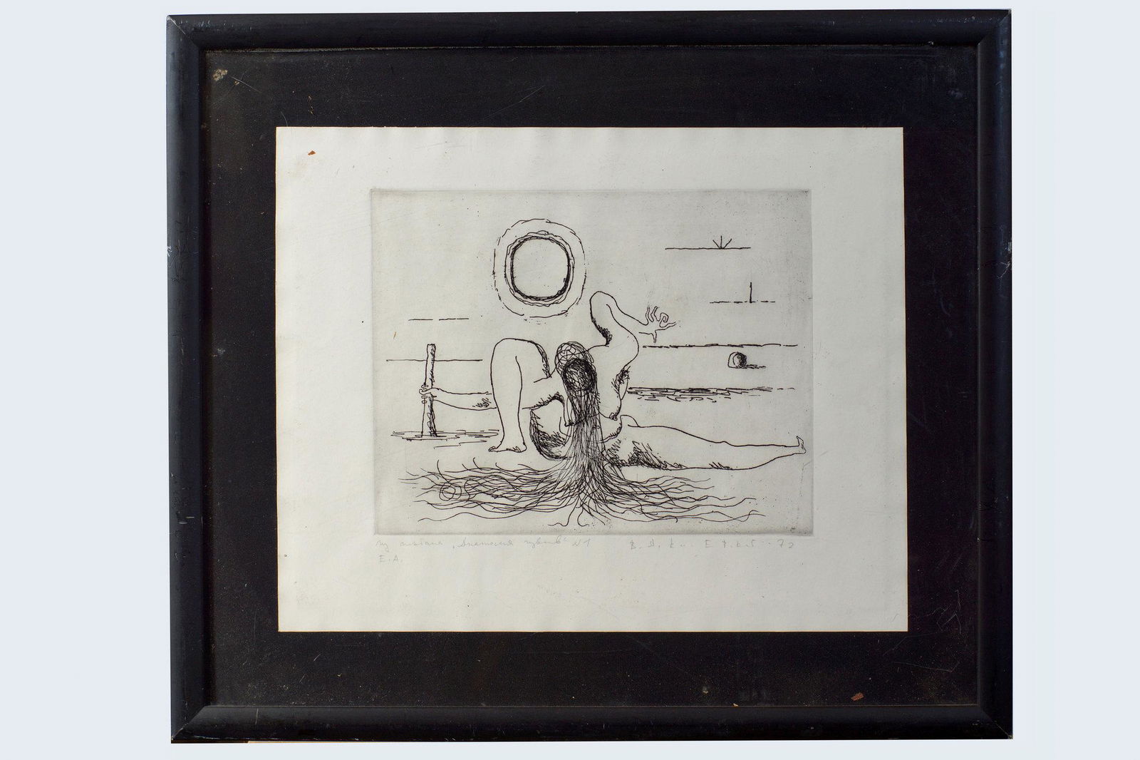 A RUSSIAN NONCONFORMIST ETCHING BY V. YANKILEVSKY (1 of 5)