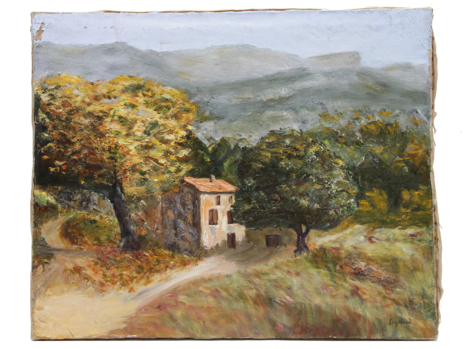 A FRENCH OIL PAINTING ON CANVAS BY RENE SEYSSAUD (1 of 4)