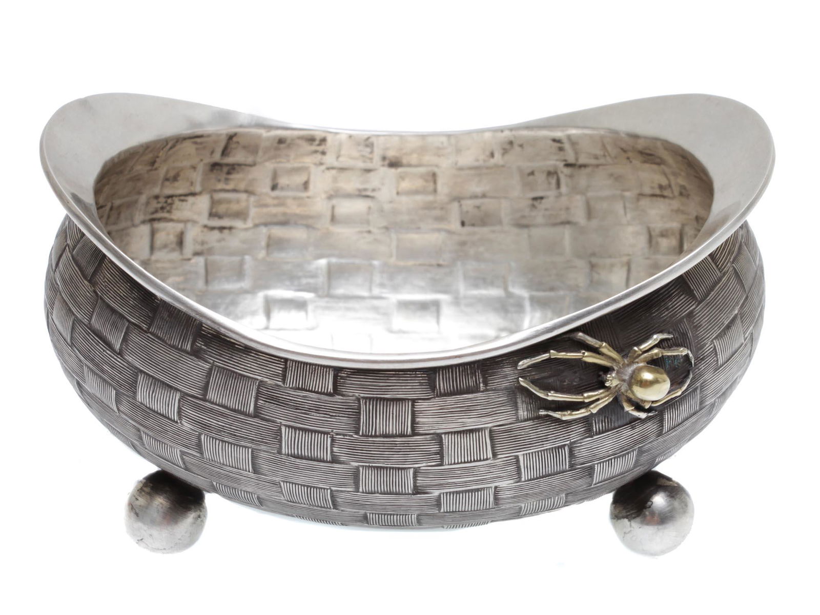 A RUSSIAN 84 SILVER TROMPE Lâ€™OEIL BASKET (1 of 7)