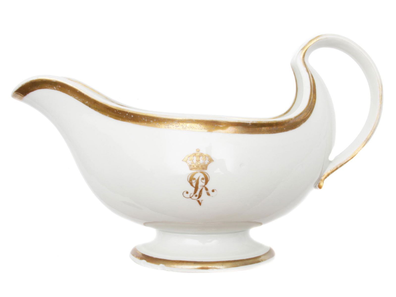 GERMAN FURSTENBERG PORCELAIN SAUCE BOAT GEORGE V (1 of 5)