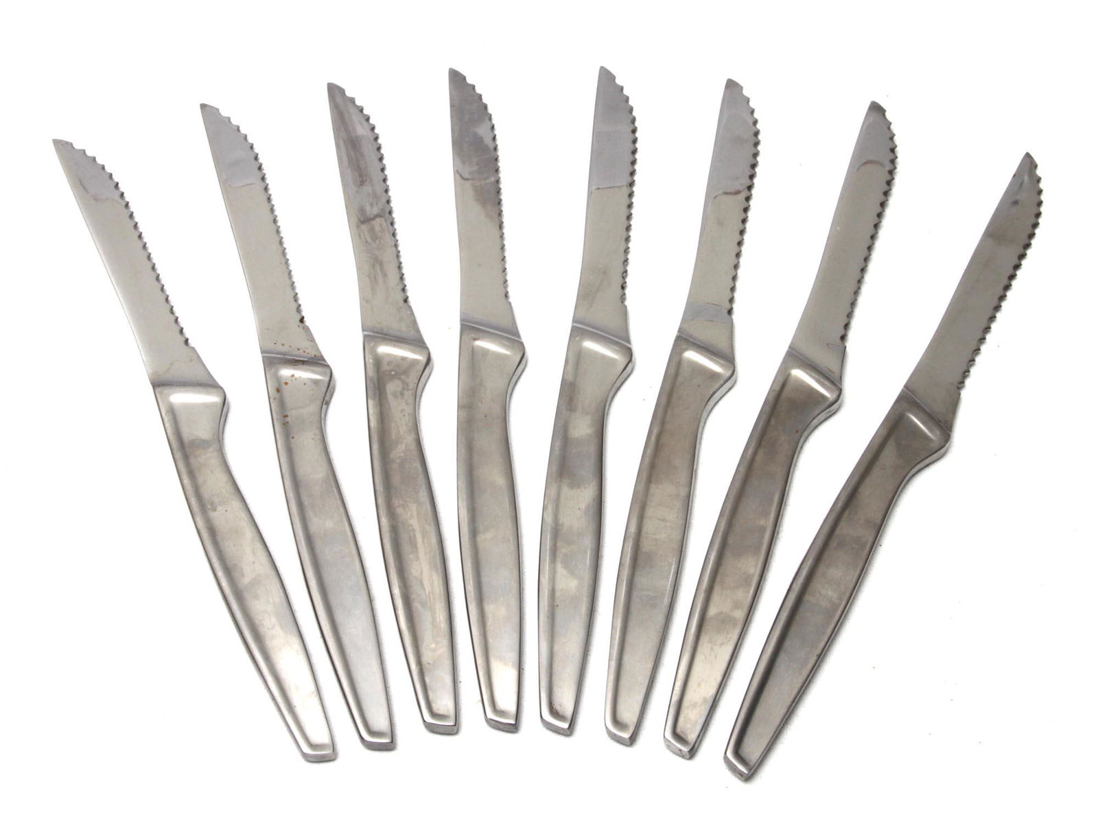 VINTAGE SET OF EIGHT STEEL KNIVES BY J A HENCKELS (1 of 3)