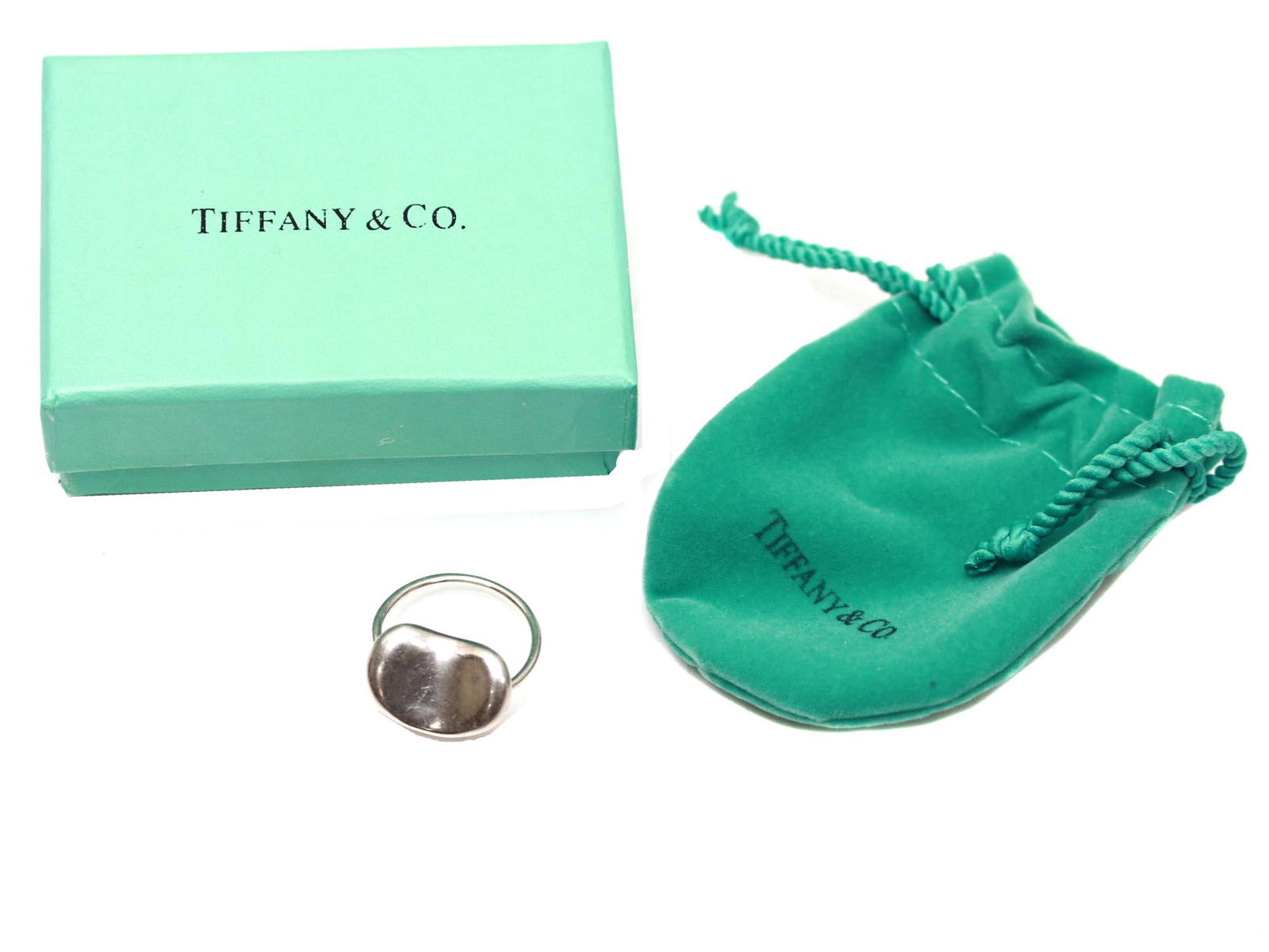 A TIFFANY & CO SILVER ELSA PERETTI BEAN RING (1 of 7)