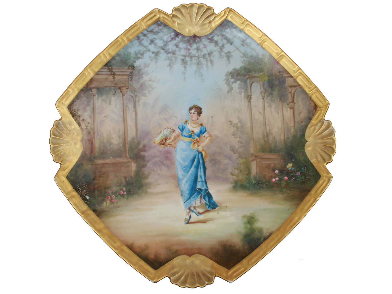 ANTIQUE FRENCH LIMOGES PORCELAIN DECORATIVE PLATE (1 of 3)