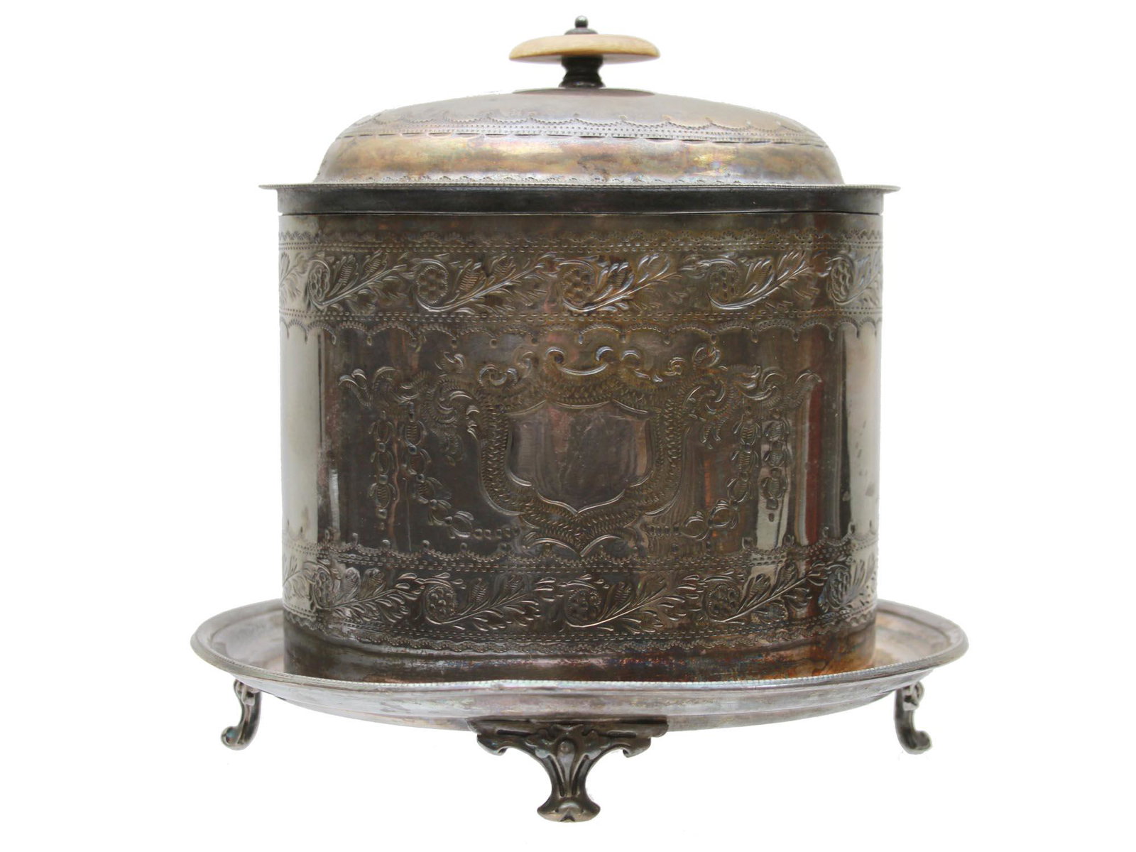 AN ANTIQUE ENGLISH SILVER PLATED OVAL BOWL ATKIN (1 of 7)