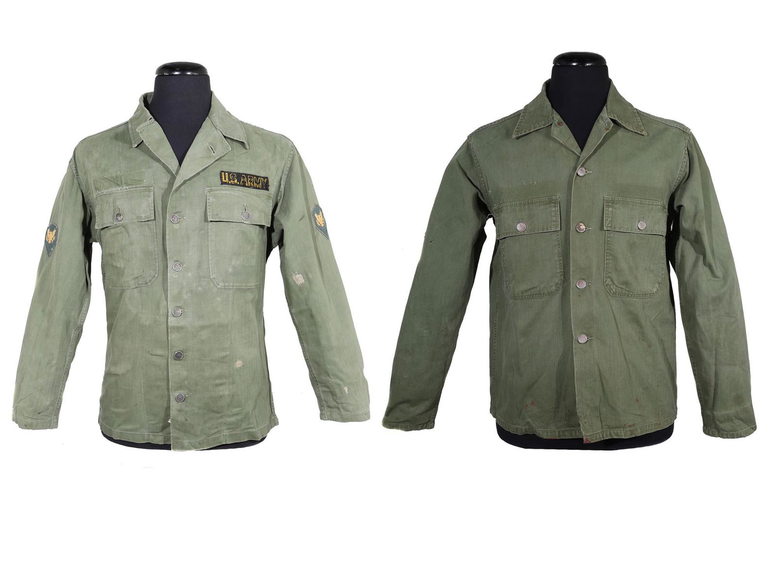 Two Us Army Herringbone Twill Uniform Jackets Ww2