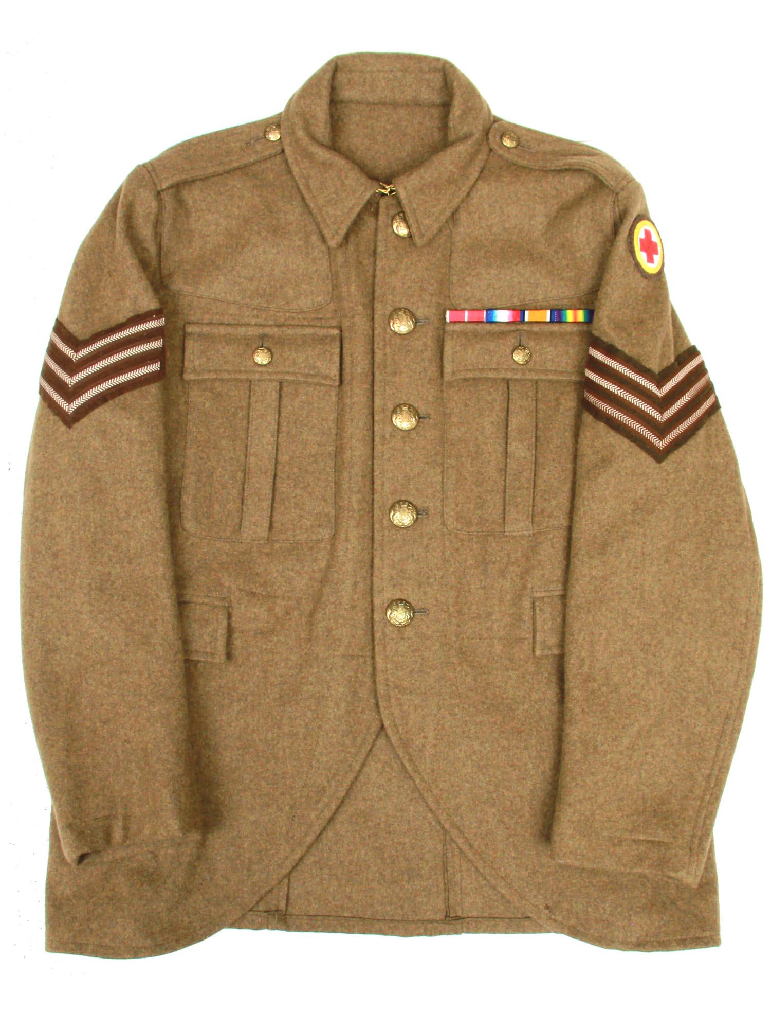A WWI BRITISH ARMY ISSUE SERVICE DRESS JACKET (1 of 3)