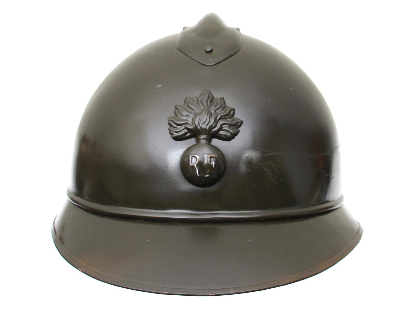 WWI FRENCH M1915 ADRIAN COMBAT HELMET WITH COMB (1 of 7)