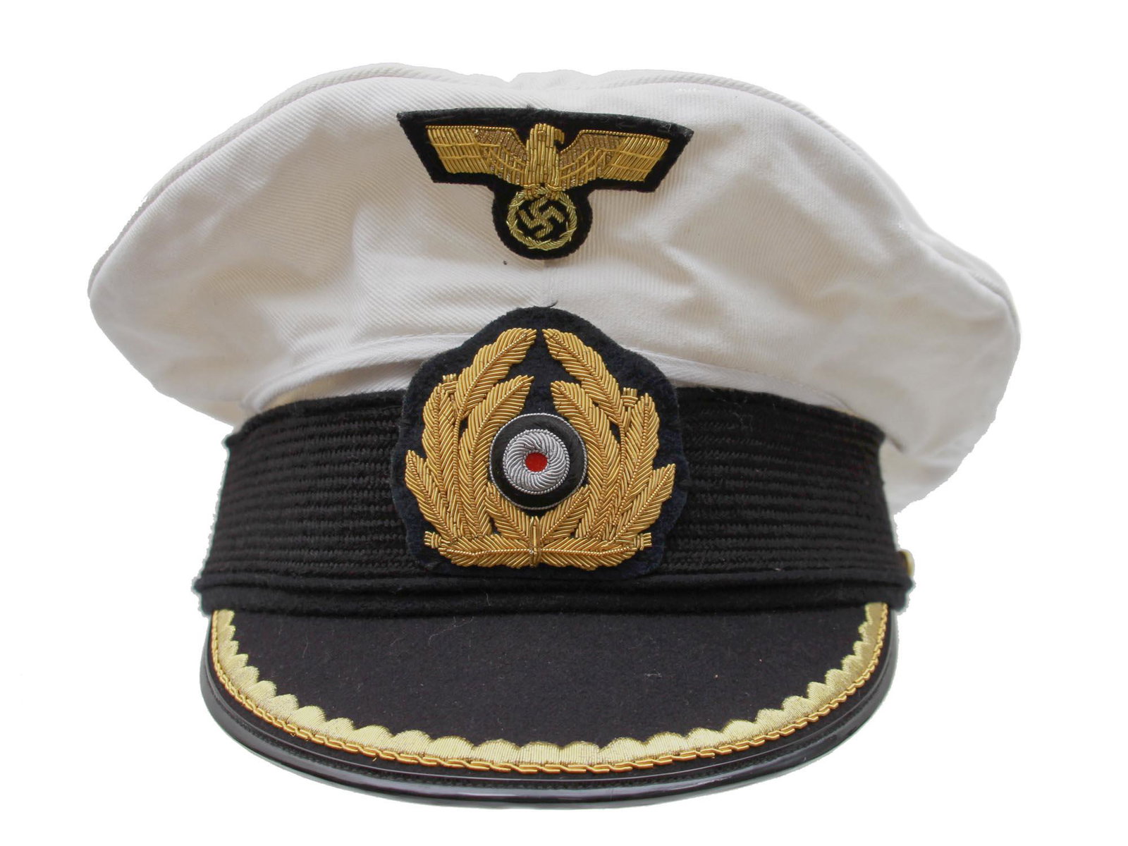 A KRIEGSMARINES OFFICER'S CONVERTIBLE SUMMER CAP (1 of 4)