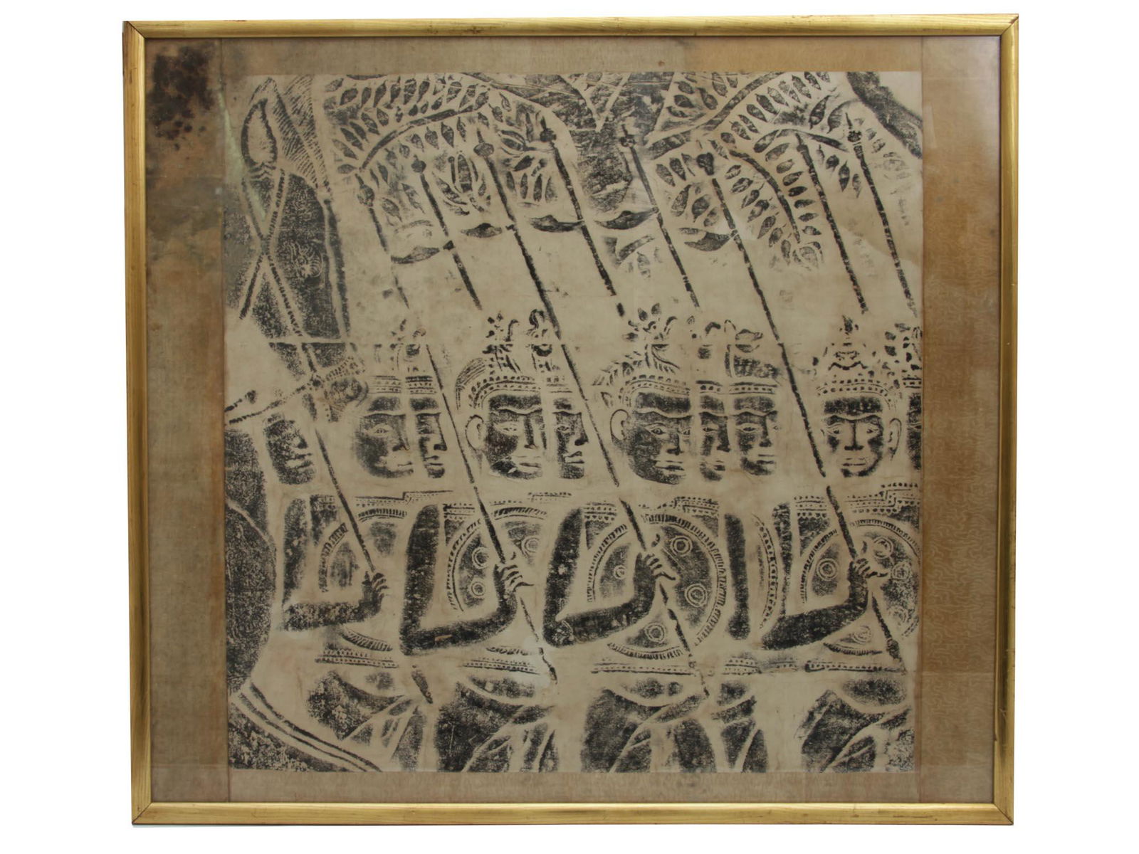 A VINTAGE IMPRESSION ANGKOR WAT BAS RELIEF (1 of 5)