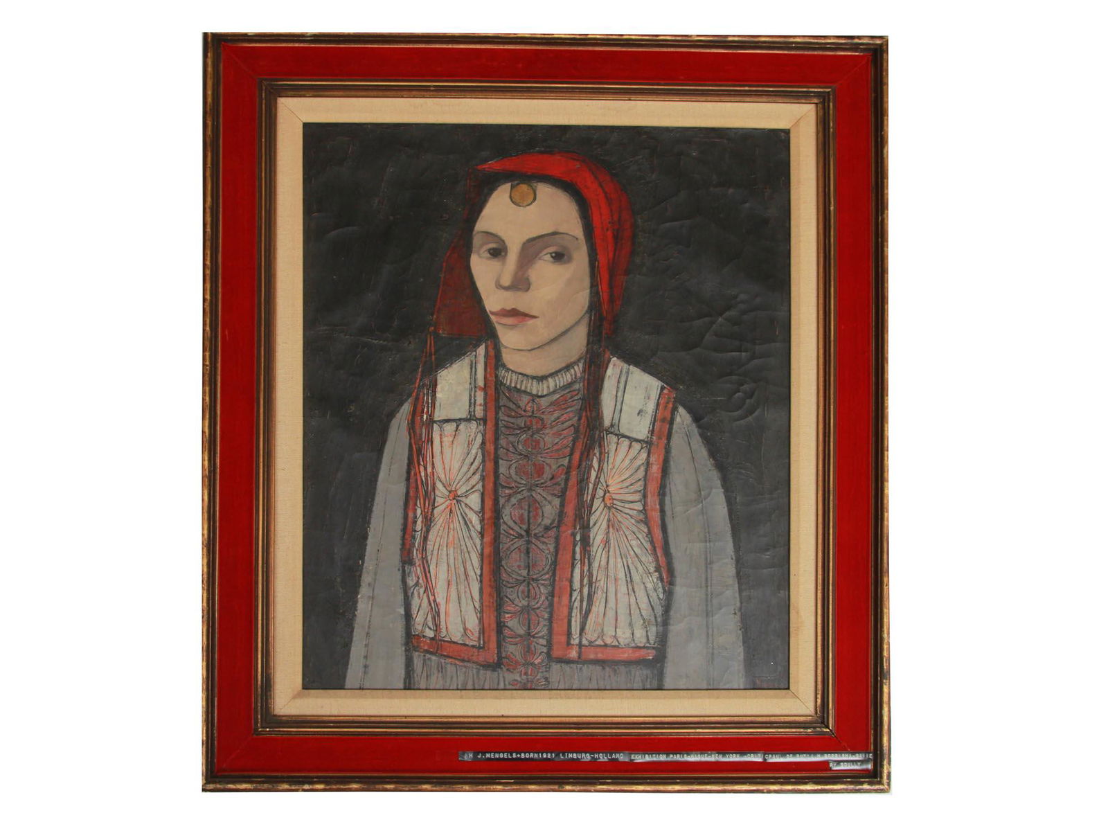 A PAINTING PORTRAIT OF A WOMAN BY H.J. MENGELS (1 of 5)