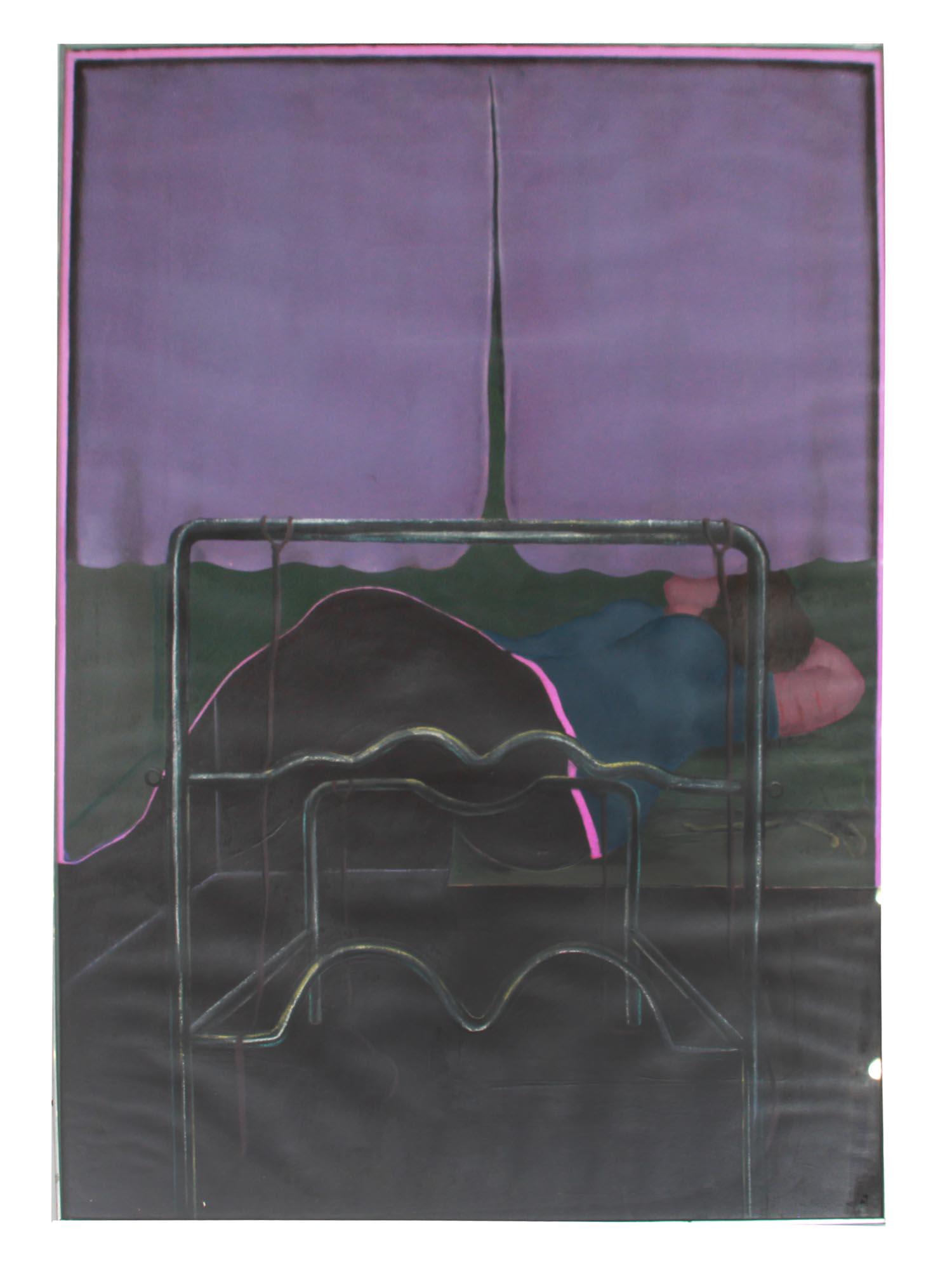 A MARVIN ISRAEL ACRYLIC & PASTEL PAINTING, 1968 (1 of 6)