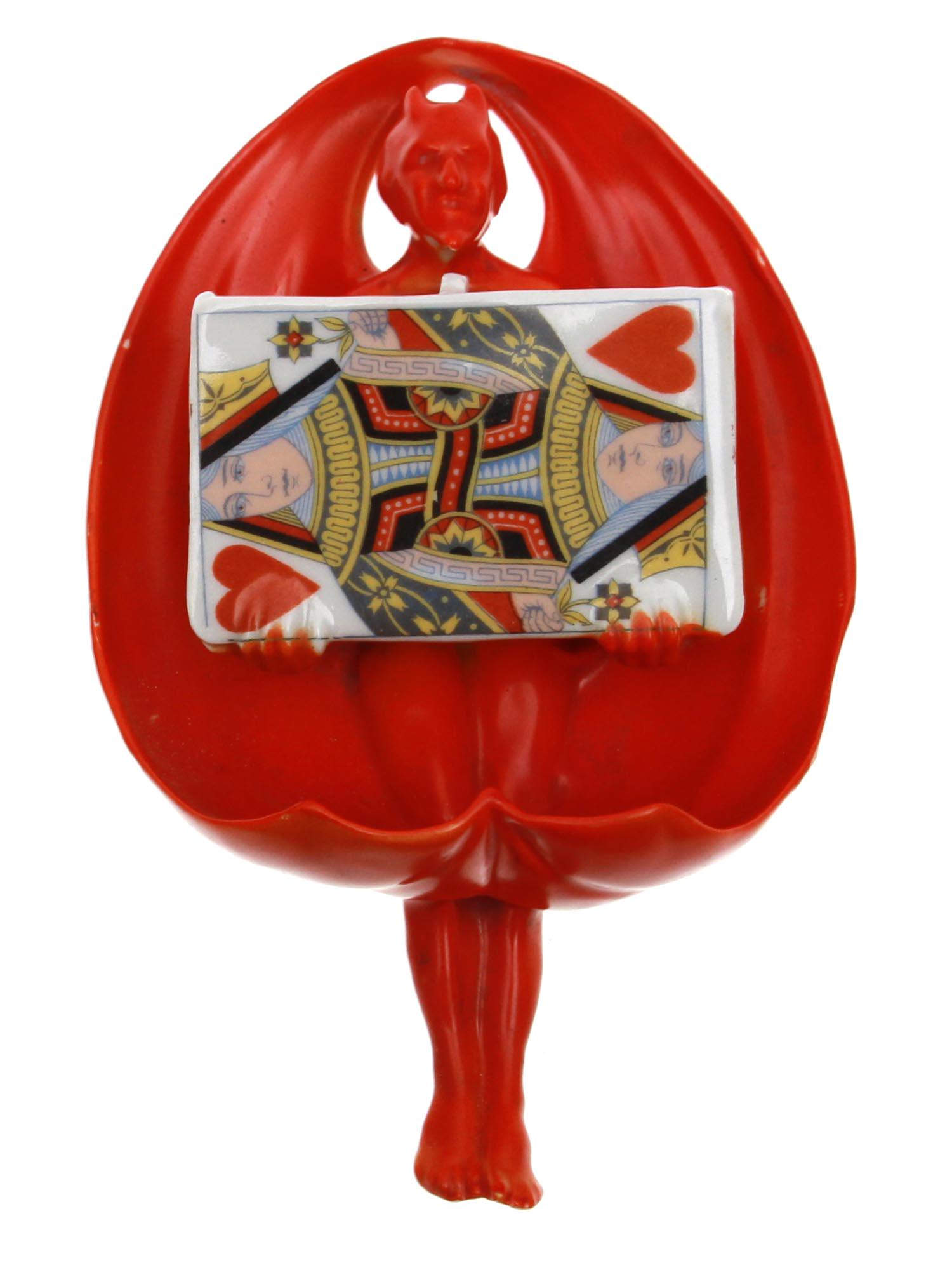 A ROYAL BAYREUTH PORCELAIN DEVIL WALL MATCH HOLDER (1 of 4)