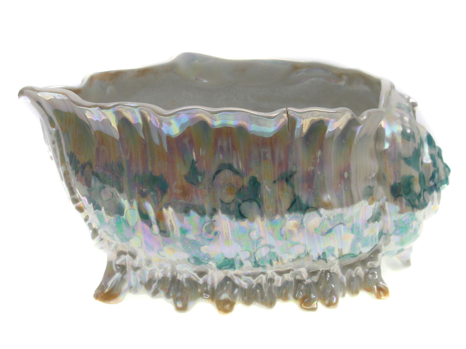 A ROYAL BAYREUTH PORCELAIN SEASHELL PLANTER (1 of 6)