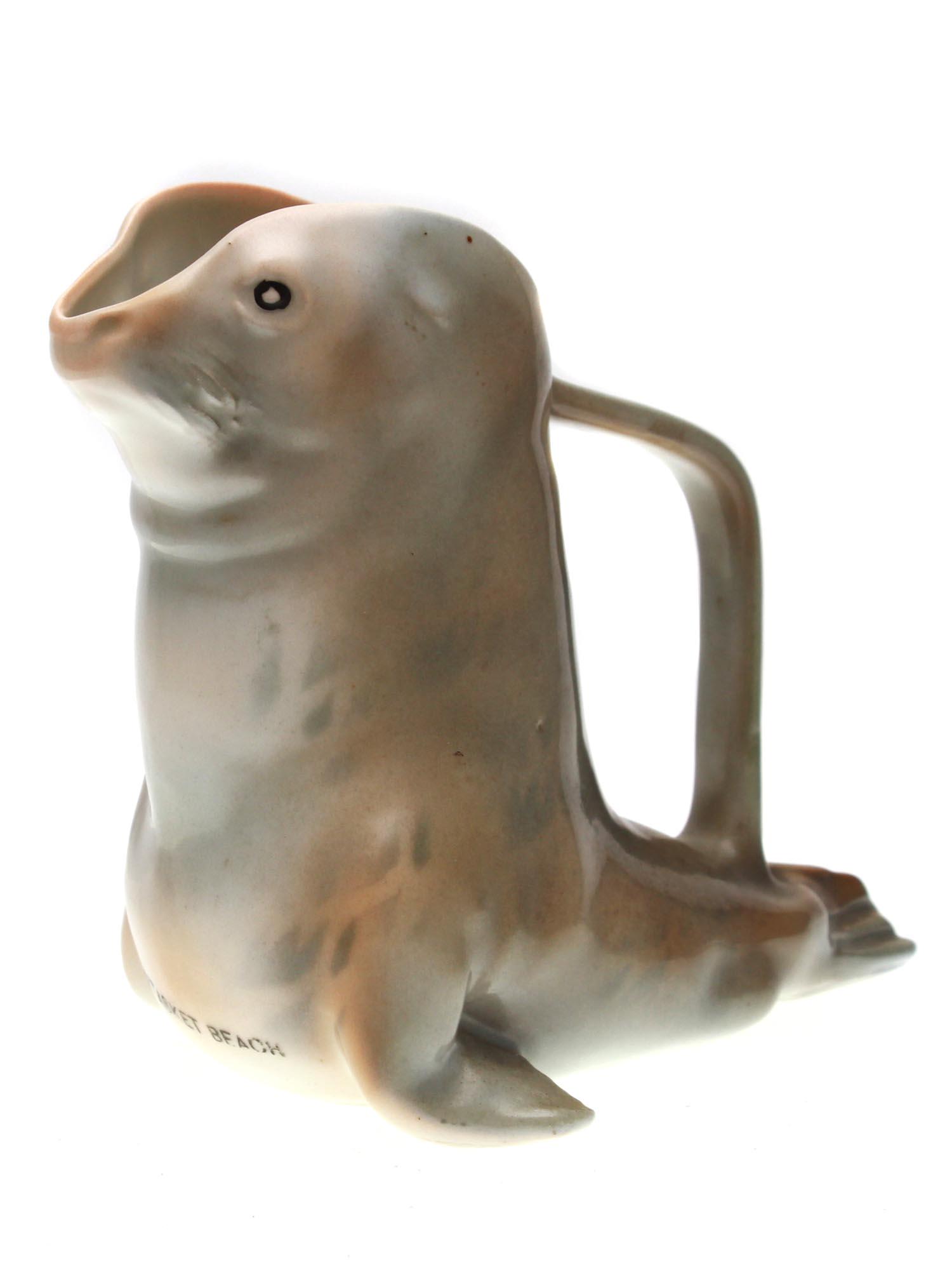 A BAVARIAN ROYAL BAYREUTH PORCELAIN SEAL PITCHER (1 of 6)