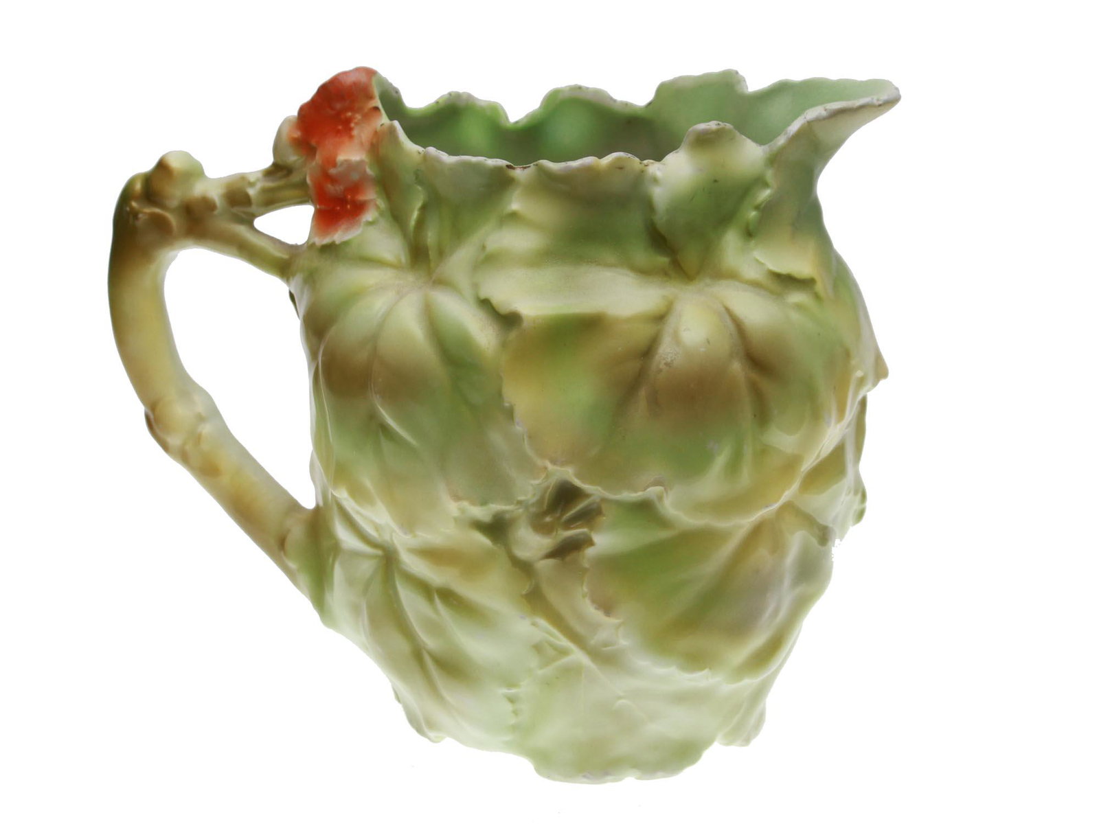 A BAVARIAN ROYAL BAYREUTH PORCELAIN GERANIUM PITCHER (1 of 7)