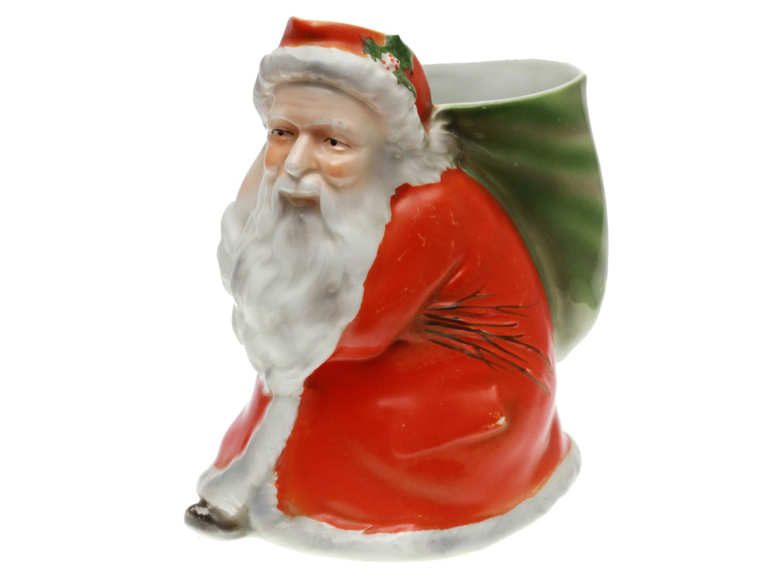 A BAVARIAN ROYAL BAYREUTH PORCELAIN SANTA MILK PITCHER (1 of 5)