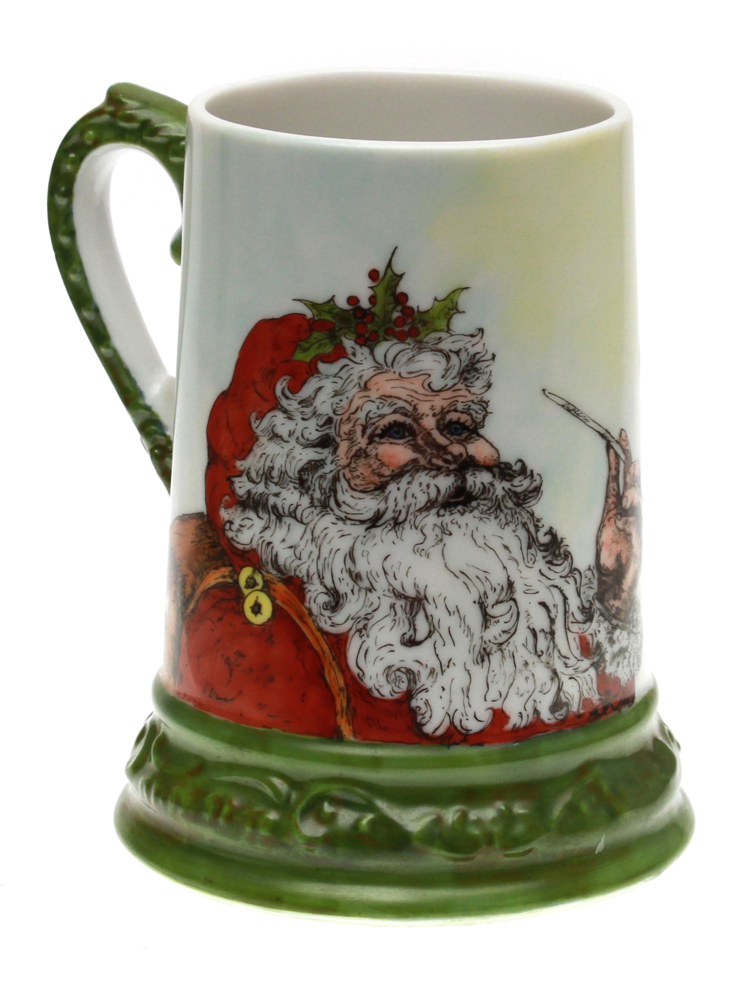 A ROYAL BAYREUTH PORCELAIN SANTA BEER STEIN (1 of 4)