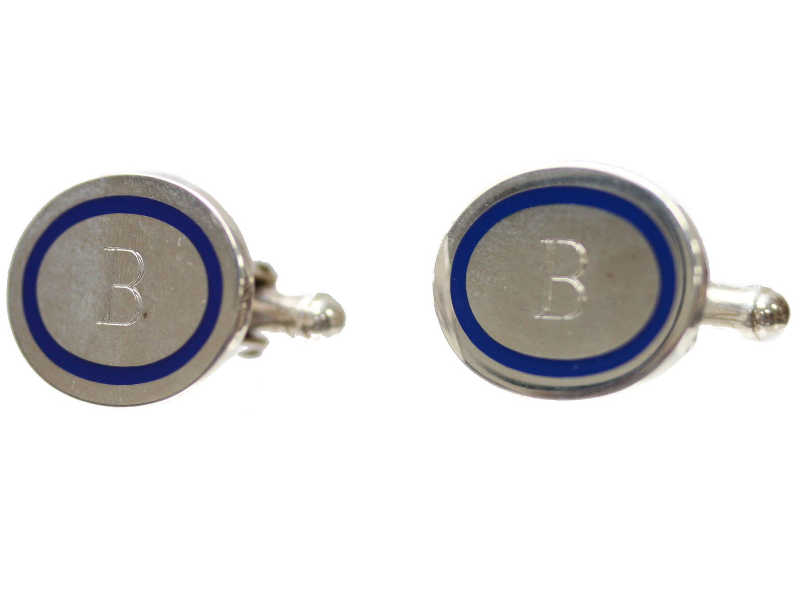 A TIFFANY & CO STERLING SILVER CUFFLINKS LETTER B (1 of 3)
