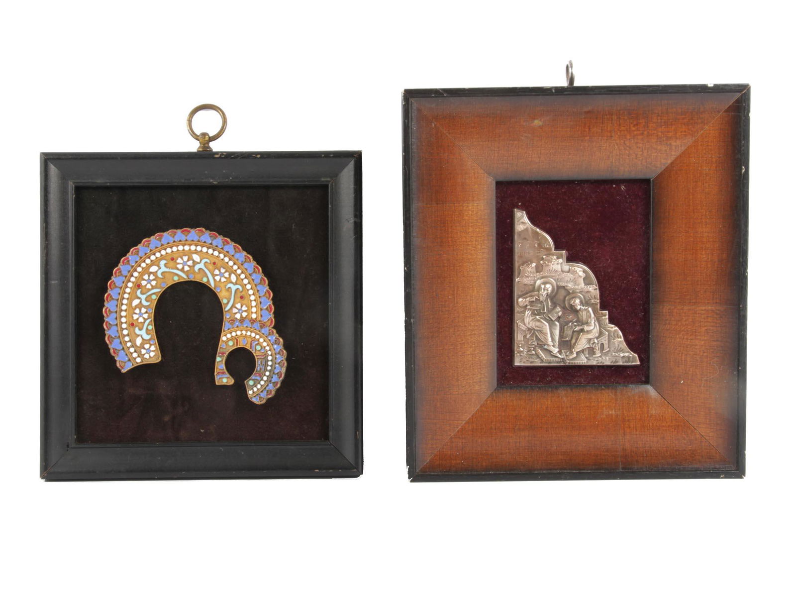 TWO ANTIQUE OKLADS RIZA FROM RUSSIAN ICONS (1 of 6)