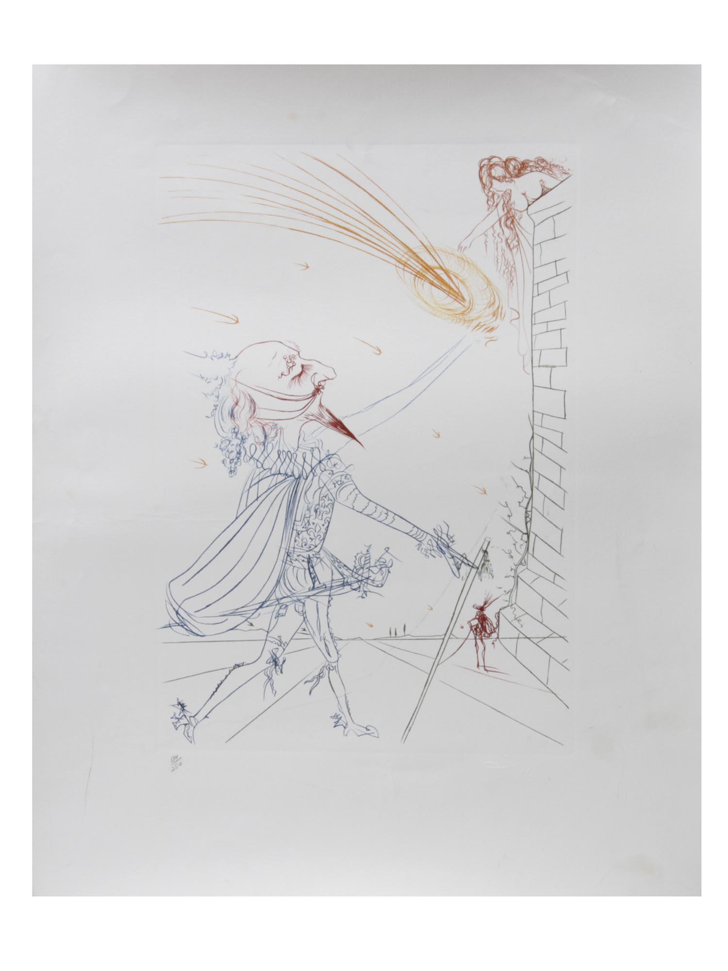 A SALVADOR DALI LITHOGRAPH CYRANO BERGERAC (1 of 4)