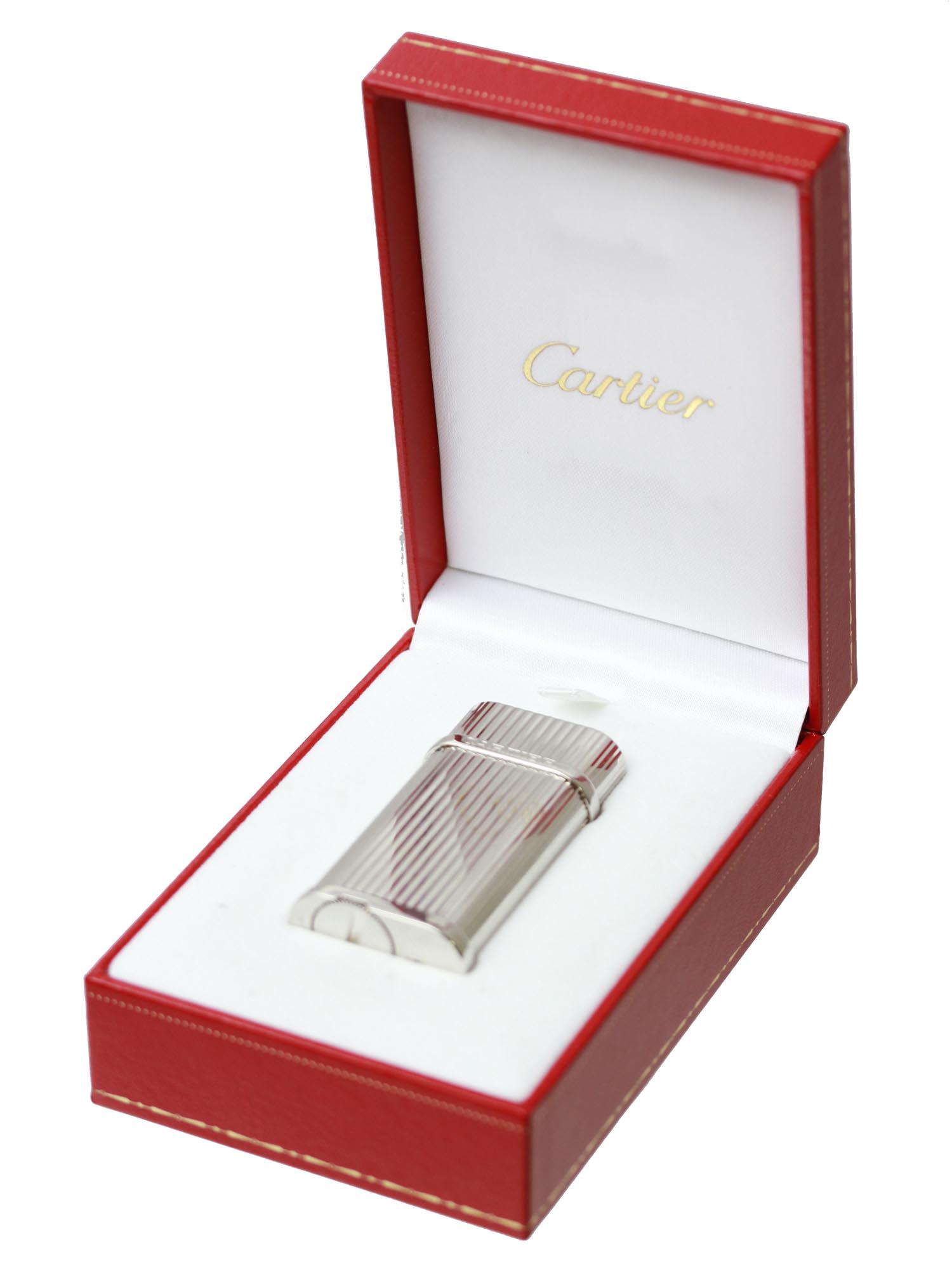 VINTAGE CARTIER SWISS MADE SILVER PLATED LIGHTER (1 of 7)