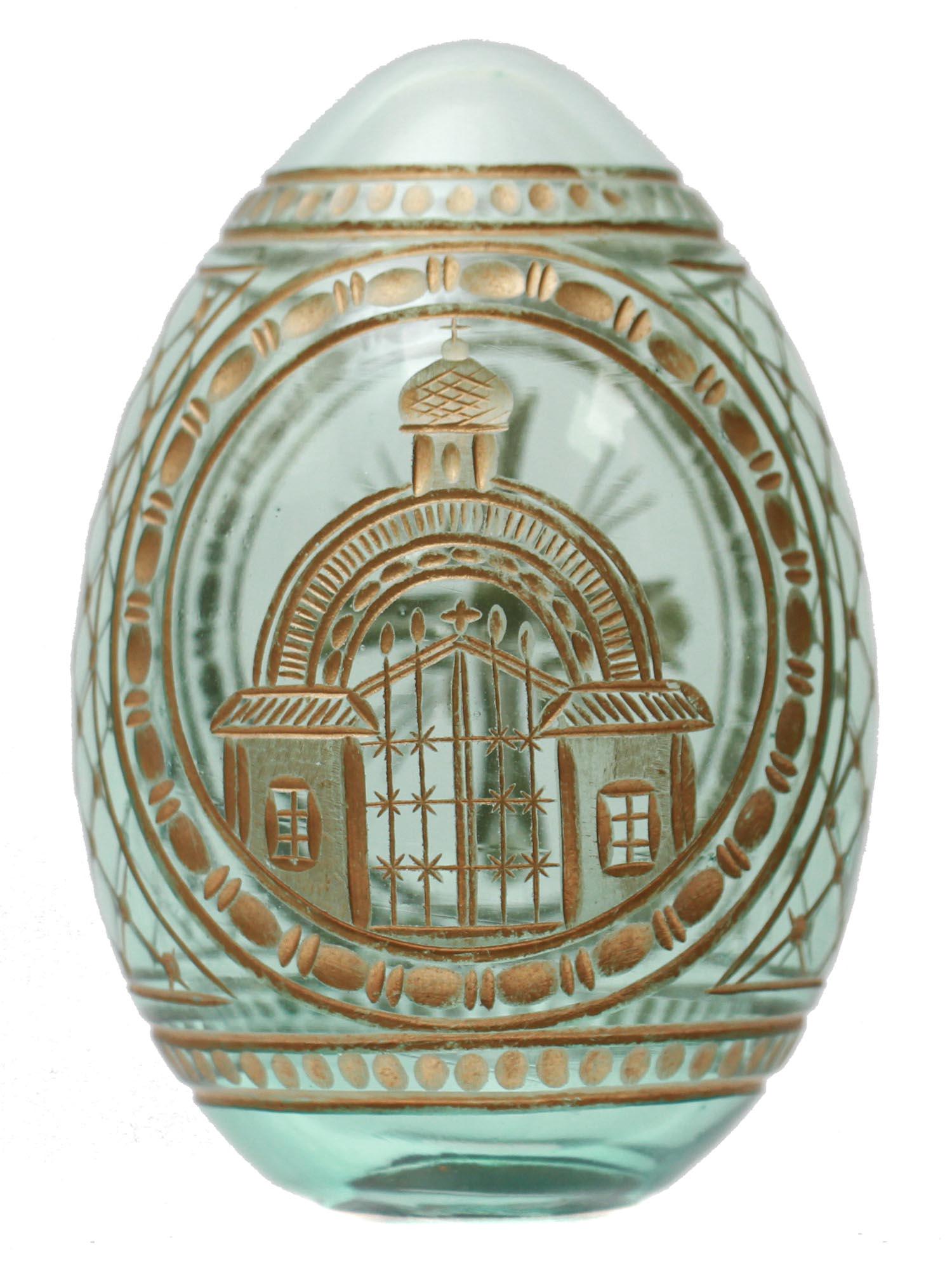 ANTIQUE RUSSIAN IMPERIAL GLASS EASTER EGG CHURCH (1 of 6)