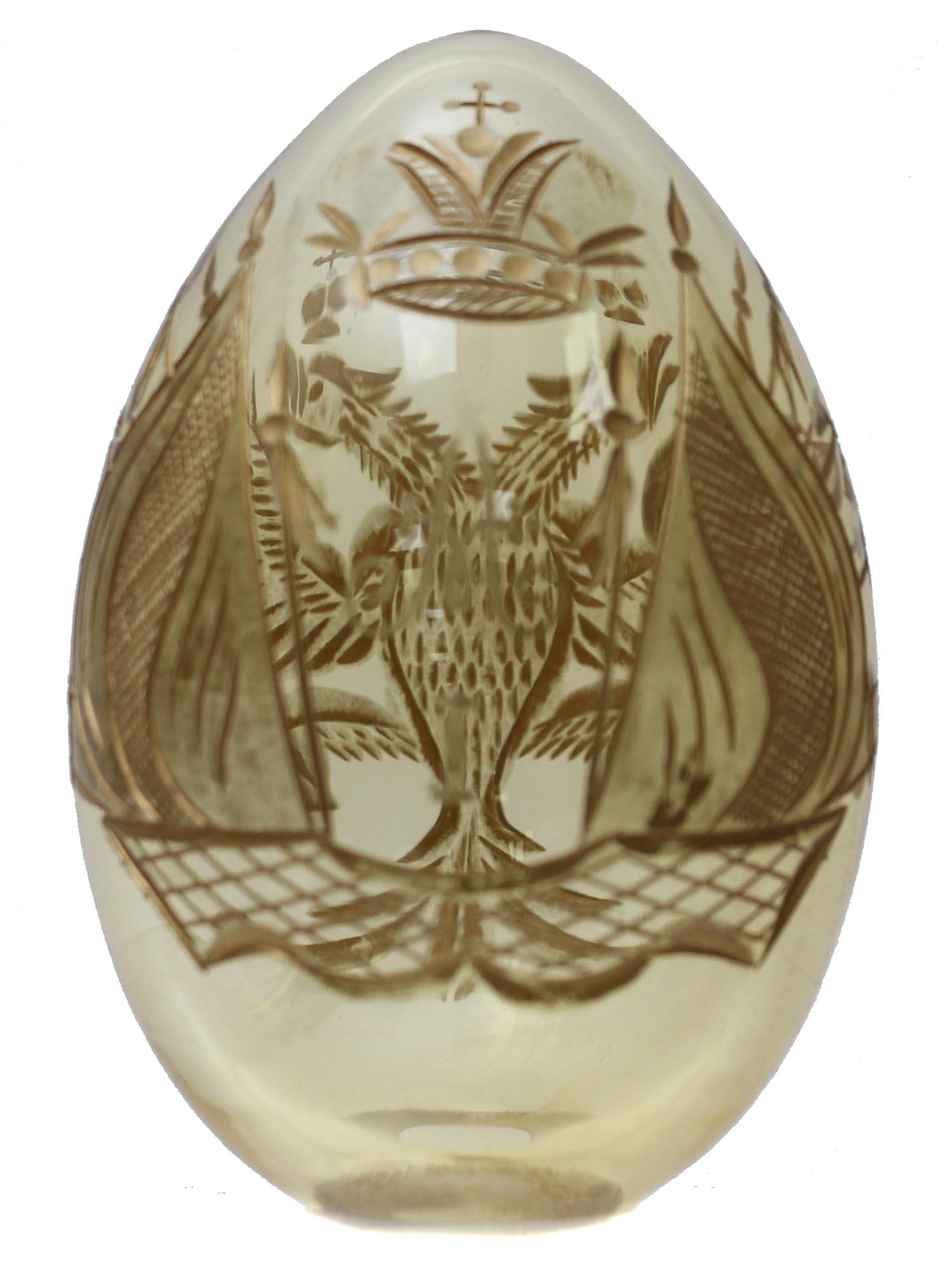 AN ANTIQUE RUSSIAN IMPERIAL ALEXANDER I GLASS EGG (1 of 6)