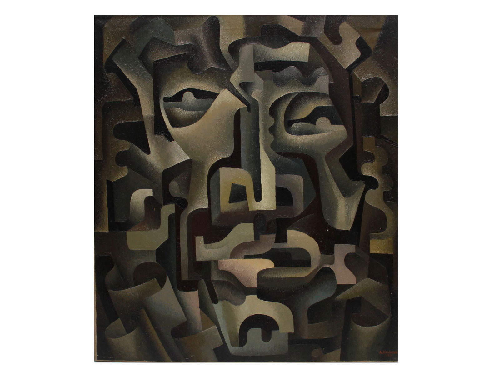 A RUSSIAN OIL PAINTING CANVAS BY ARKADII KRIMSKII (1 of 3)