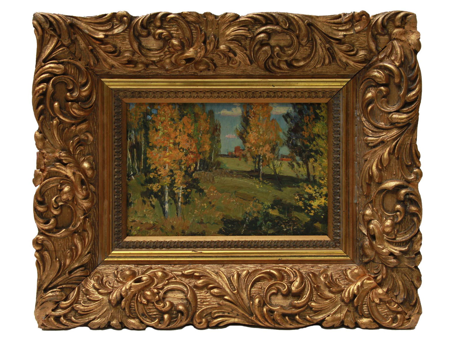 A RUSSIAN OIL PAINTING BY STANISLAV ZHUKOVSKY (1 of 5)