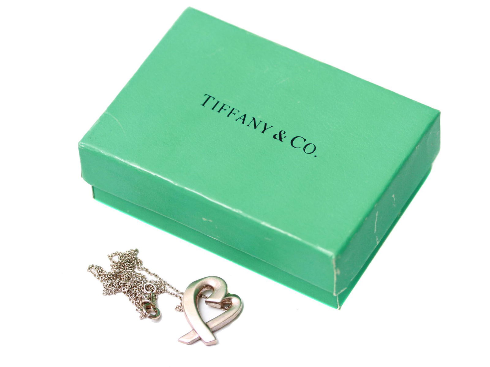 TIFFANY & CO SILVER LOVING HEART PENDANT NECKLACE (1 of 5)