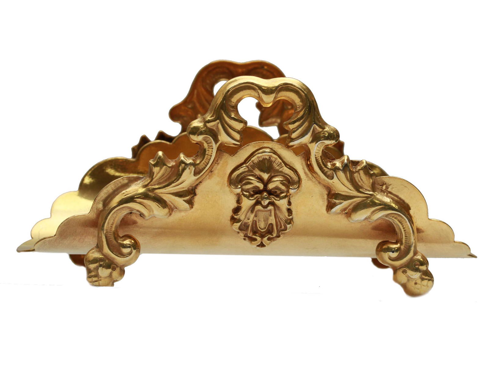 A RUSSIAN IMPERIAL GILDED SILVER NAPKIN HOLDER (1 of 5)