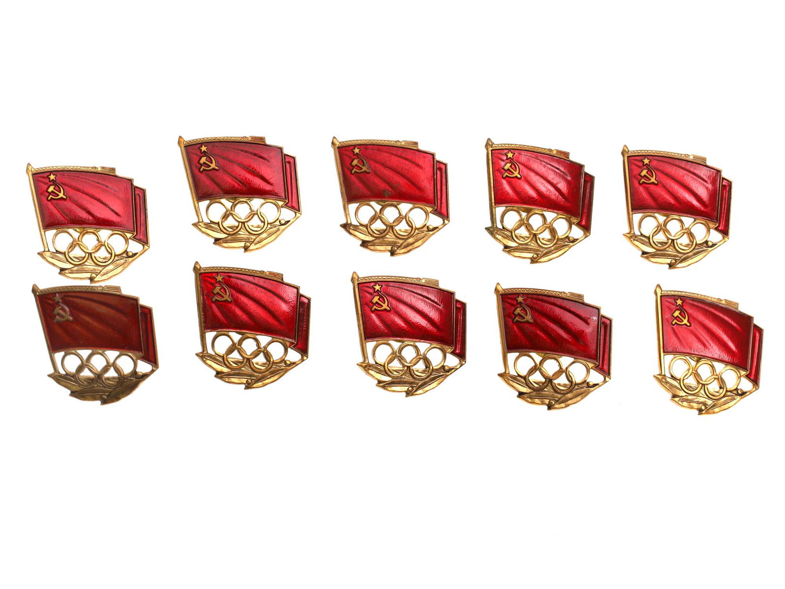 SOVIET SET OLYMPIC GAMES SPORTS TEAM MEMBER BADGE (1 of 2)