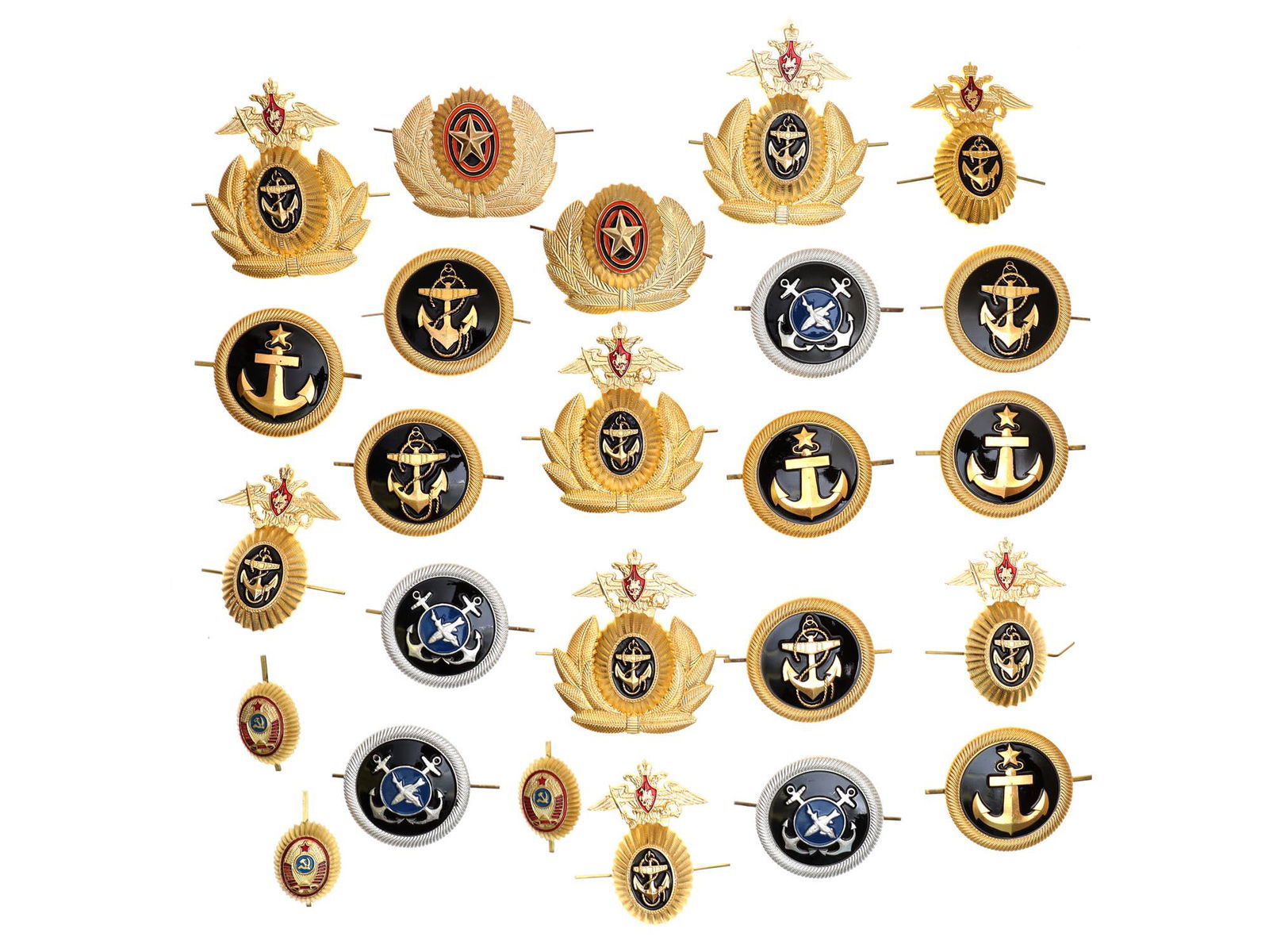 A RUSSIAN SET OF 25 MILITARY NAVY BADGES (1 of 5)