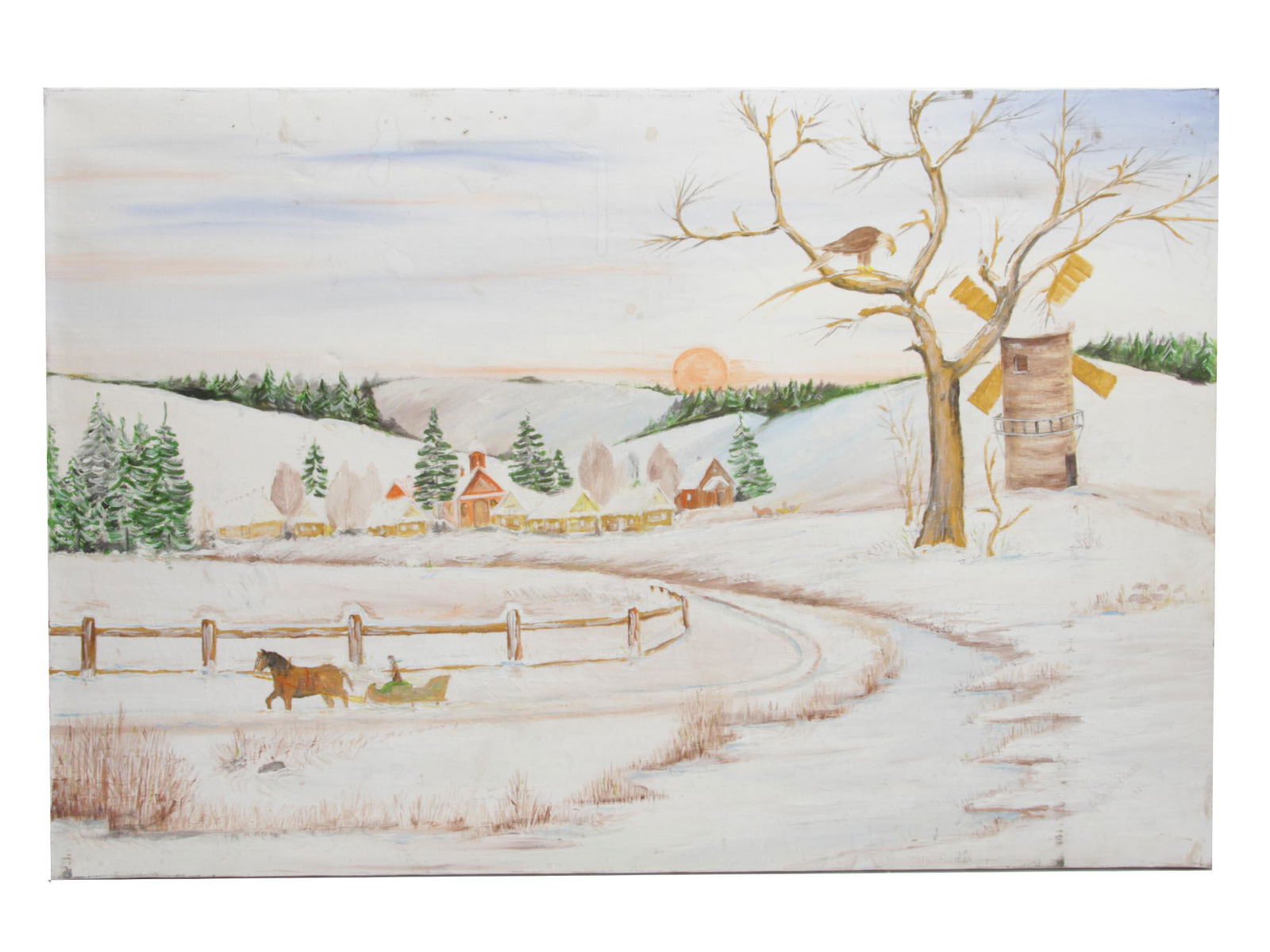 AN A. DASZYKOWSKI VINTAGE OIL ON CANVAS PAINTING (1 of 4)